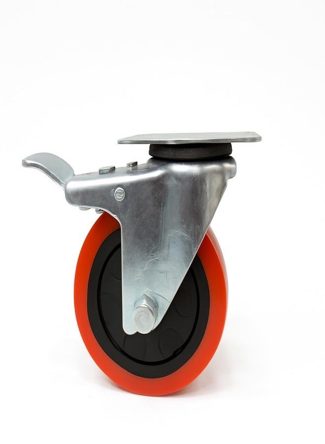 PICKIT Heavy Duty Swivel Caster Wheel | Polyurethane | 360-Degree Movement (With Look 3 Inch, Pack of 2) - Image 1